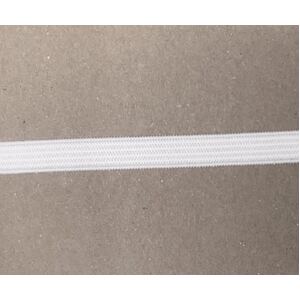 WHITE 9mm Knitted Elastic Per Metre