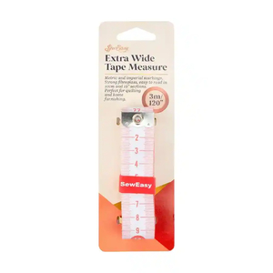 Sew Easy Quilters Tape Measure, Extra Long, Extra Wide, 120" / 300cm, Ideal For Quilting