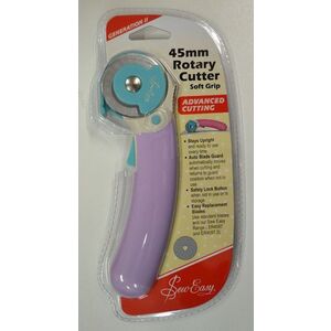 Sew Easy 45mm Rotary Cutter, Lilac, Latest Model, Soft Grip Advanced Cutting
