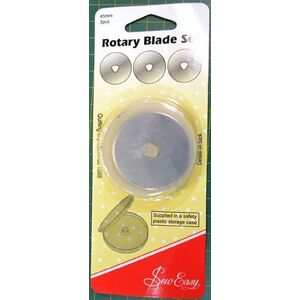 Sew Easy 45mm Rotary Cutter Blade 3 Pack, Straight Blade, 45mm, ER4097.3