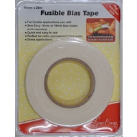 Sew Easy Fusible Bias Tape, 11mm x 20m, Instructions Included