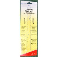 Sew Easy T-Square Sew &amp; Quilting Ruler, Flexible, Imperial &amp; Metric, 30cm, 12&quot;