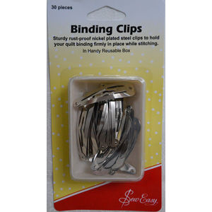 Sew Easy Binding Clips, Pack of 30 Handy Reusable Box