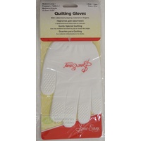 Sew Easy Quilting Gloves With Rubberised Gripping Fingers, 1 Pair Medium-Large