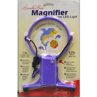 Sew Easy Hands Free 1.5x (4.25x Spot) Magnifier With LED Light, 105mm Lens, Assorted Colours