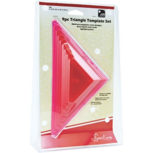 Sew Easy 9 Piece Triangle Template Set, 2&quot;, 2.5&quot;, 3&quot;, 3.5&quot;, 4&quot;, 4.5&quot;, 5&quot;, 5.5&quot;, 6&quot;