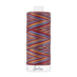 Sew Easy 50/3 Variegated Quilting Thread, #4263, 732m (800yd), 100% Premium Pima Cotton