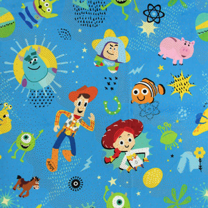 Minky Metallic Pixar Pals 100% Polyester Fabric, 148cm wide FAB.MM09