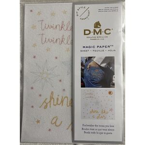 DMC Magic Paper Star CS Collection Water Soluble Sticker, Stick, Stitch, Wash
