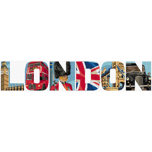 LONDON Country Threads Cross Stitch Kit, 16.5 x 81cm, FJ-1076