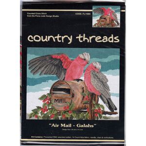 AIR MAIL GALAHS Country Threads Cross Stitch Kit, 34 x 44cm, FJ-1085
