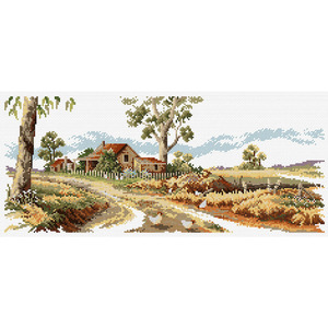 Gum Tree Lane Counted Cross Stitch Chart by Country Threads FJ-1001