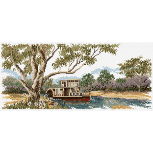 River Boat Counted Cross Stitch Chart by Country Threads FJP-1004 (FJ-1004)
