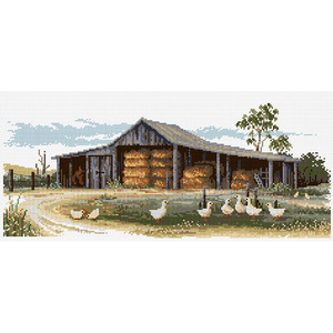 Hay Shed Counted Cross Stitch Chart by Country Threads FJP-1020 (FJ-1020)