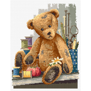 Thread Bear Counted Cross Stitch Chart by Country Threads FJP-3002 (FJ-3002)