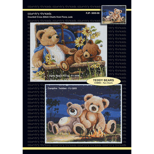 Teddy Bears Counted Cross Stitch Charts by Country Threads FJP-3005-06