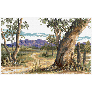 Outback Gum Cross Stitch Chart by Country Threads FJ-4002