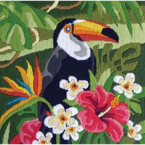 Country Threads TROPICAL TOUCAN Longstitch Kit FLS-5020 30cm x 30cm