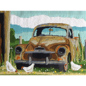 Country Threads RUSTY OLD CAR Longstitch Kit FLS-5021 30cm x 40cm