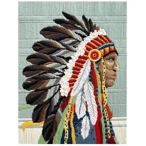 Country Threads Indian Chief Long stitch Kit FLS-5030 30cm x 40cm