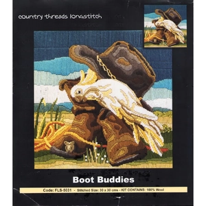 Country Threads BOOT BUDDIES Long stitch Kit FLS-5031 30cm x 30cm