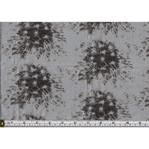 Fat Quarter 0115, Approx 50 x 52cm, 100% Cotton Metallic Print Fabric, Metallic Silver
