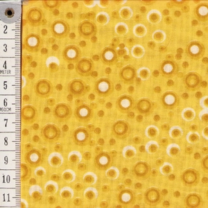 Fat Quarter 0121, Approx 50 x 52cm, Cotton Print Fabric, Yellow