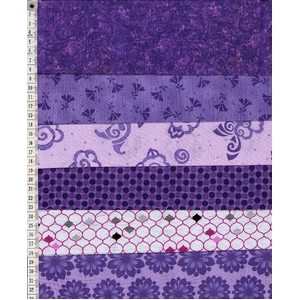 Purples Fat Quarter Pack Per Image, 6 Fat Quarters Per Pack