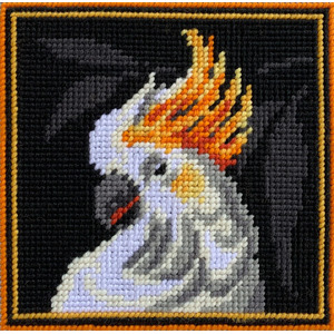 Country Threads WHITE COCKATOO Tapestry Kit, 15cm x 15cm FTK-002