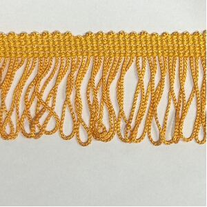 Fringing 45mm Golden Orange Rayon Fring Sash, Fabric Embellishments Per Metre