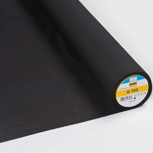 Vlieseline BLACK G785 Soft Lightweight &amp; Elastic in the Weft Woven Interlining Per Metre