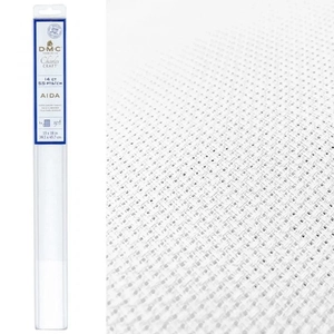 DMC 14 Count (5.5pts/cm) BLANC Aida Cloth 15&quot; x 18&quot; (38.1cm x 45.7cm)