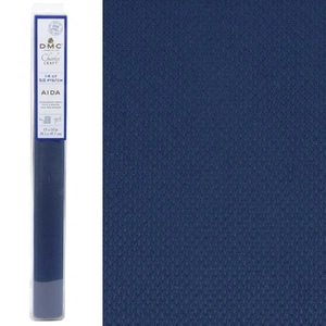 DMC 14 Count (5.5pts/cm) NAVY Aida Cloth 15&quot; x 18&quot; (38.1cm x 45.7cm)