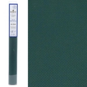DMC 14 Count (5.5pts/cm) GREEN Aida Cloth 15&quot; x 18&quot; (38.1cm x 45.7cm)