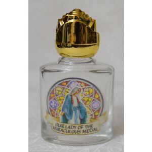 Holy Water Bottle, Miraculous, 35 x 55mm Glass, Empty (no water)