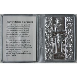 Cross Piety Case - Pocket Prayer, Prayer Before a Crucifix, Assorted Colours