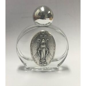Glass Holy Water Bottle, Miraculous, 45 x 55mm, Empty