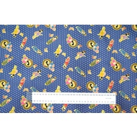 Cotton Fabric Per Metre, 110cm Wide, GESHA.NAVY