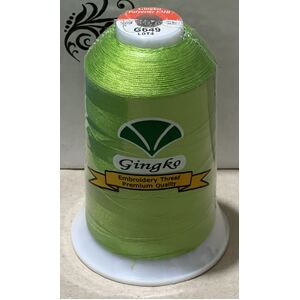 Gingko #G649 GREEN 5000m Polyester Machine Embroidery Thread, 120D/2