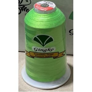 Gingko #G850 GREEN 5000m Polyester Machine Embroidery Thread, 120D/2