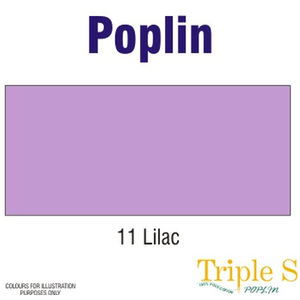 Polycotton Poplin Fabric, 112cm Wide Per Metre, Colour: LILAC