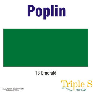 Polycotton Poplin Fabric, 112cm Wide Per Metre, Colour: EMERALD GREEN