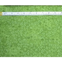 FLUTTER TONE ON TONE COTTON FABRIC, MINT BASIL, 110cm wide x 50cm