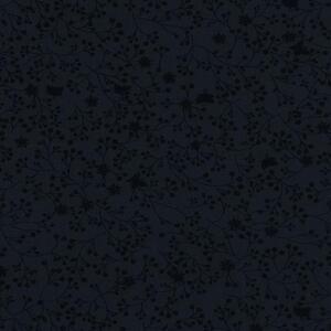 Triple S Flutter Fabric BLACK, 100% Cotton, REMNANT 76cm x 68cm