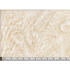 Triple S Marble Print 100% Cotton Quilt Backing Fabric, 260cm Wide Per Metre, CREAM