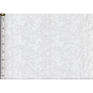 White &amp; Natural Quilt Backing Fabric 280cm Wide Per METRE, Butterfly White