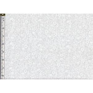 100cm++ REMNANT White &amp; Natural Quilt Backing Fabric 280cm Wide, Garden Daisies White