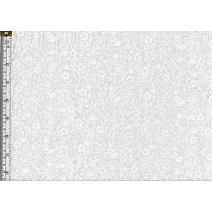 White & Natural Quilt Backing Fabric 280cm Wide Per METRE, Garden Daisies Natural