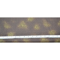 Gumnut Cotton Fabric, ECHIDNA BROWN, 110cm Wide