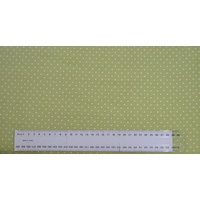 Cotton Fabric Per Metre, 110cm Wide, Small Pin Spot LIGHT GREEN GL6918.01